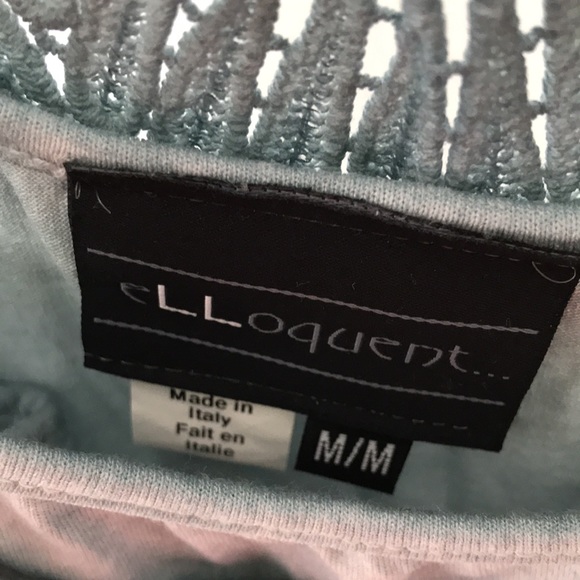 Two piece silk blend top in teal Boho style - Picture 2 of 5